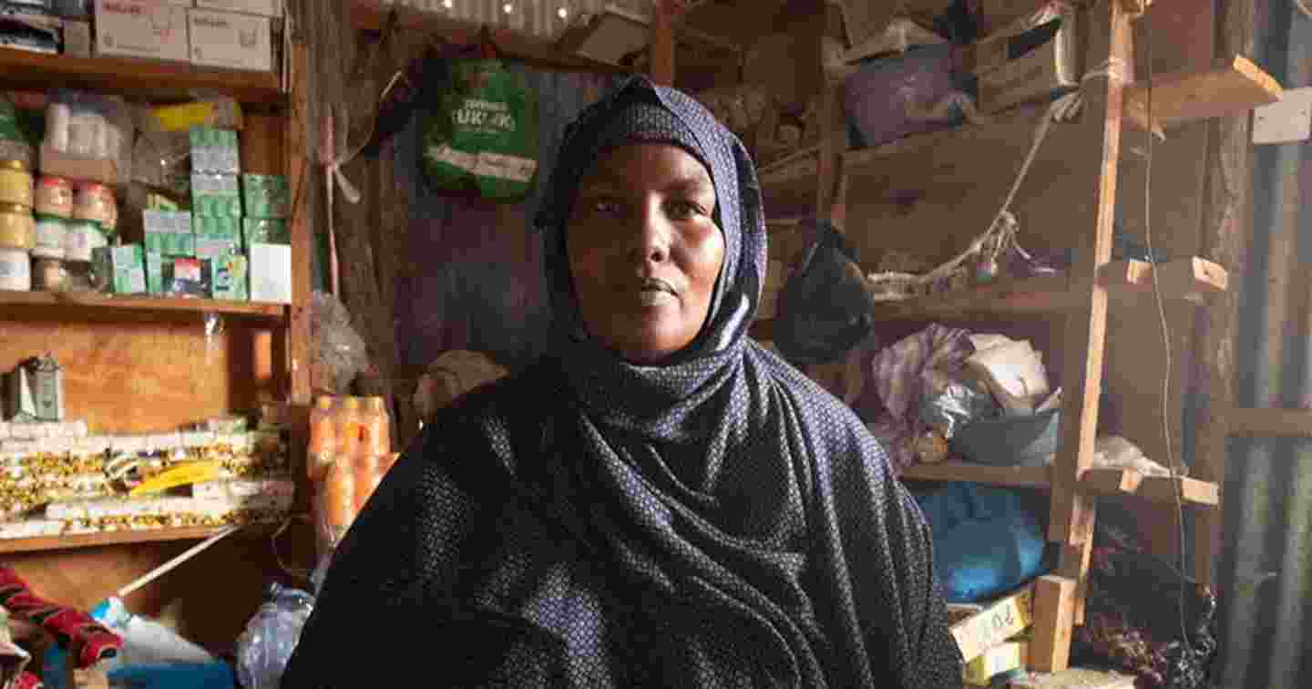 Farhiya Abdi Ali in her shop.