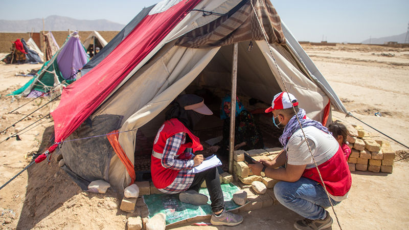 Red Cross aid work in Afghanistan