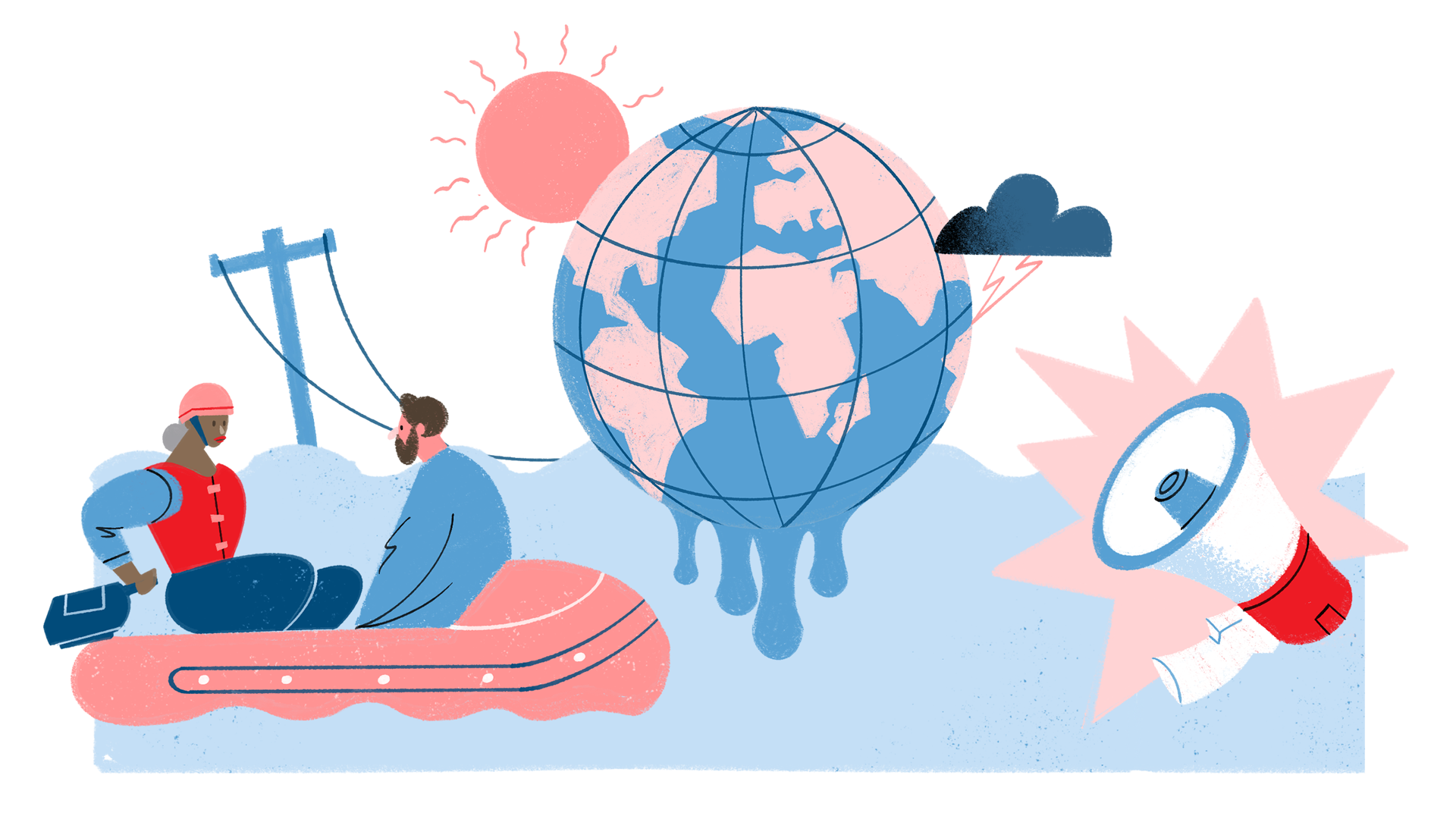 A person typing with a computer, another looking a tablet computer