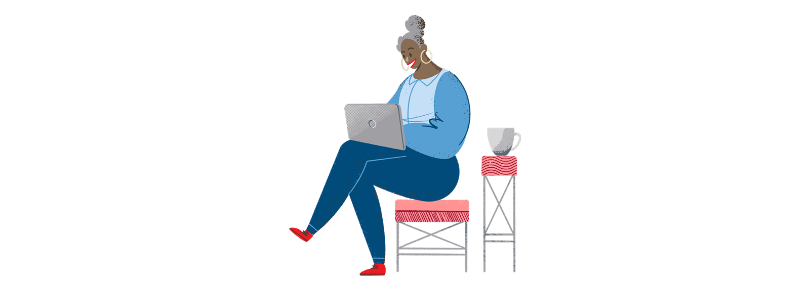 A Red Cross aid worker caring for a baby in a field hospital.